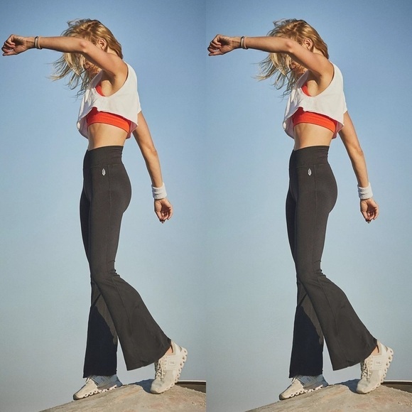 FP Movement by Free People Pants - Free People Good Karma Flare Leggings XS/S Black